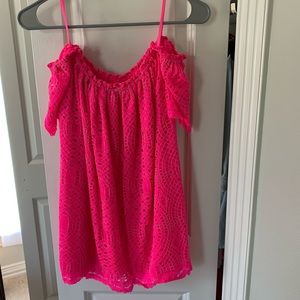 EUC Lilly Pulitzer marble pink offshoulder top
